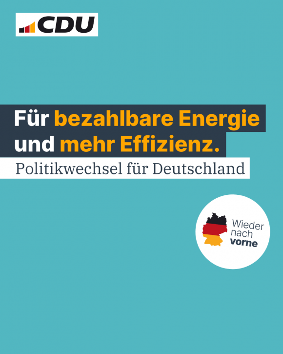 Für bezahlbare Energie und mehr Effizienz. (4:5)