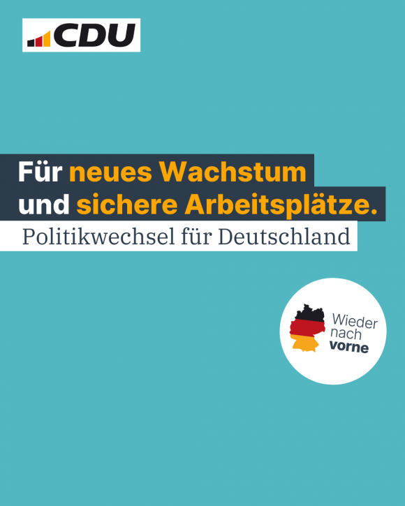 Für neues Wachstum und sichere Arbeitsplätze. (4:5)