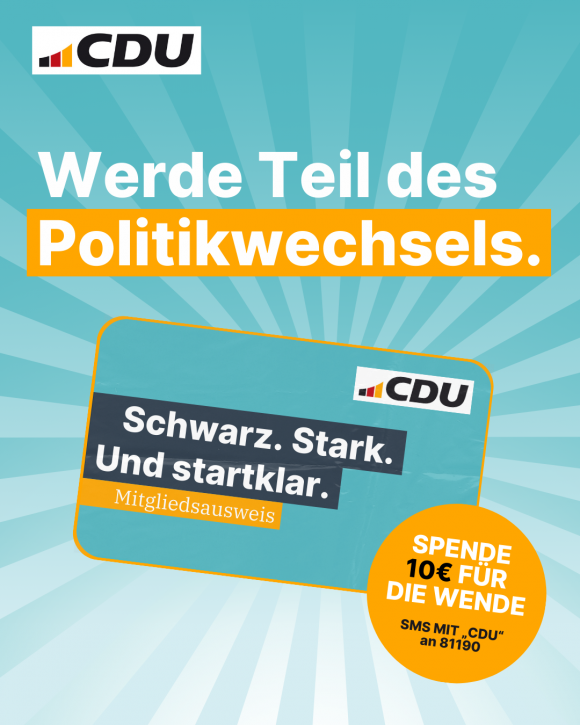 Werde Teil des Politikwechsels.