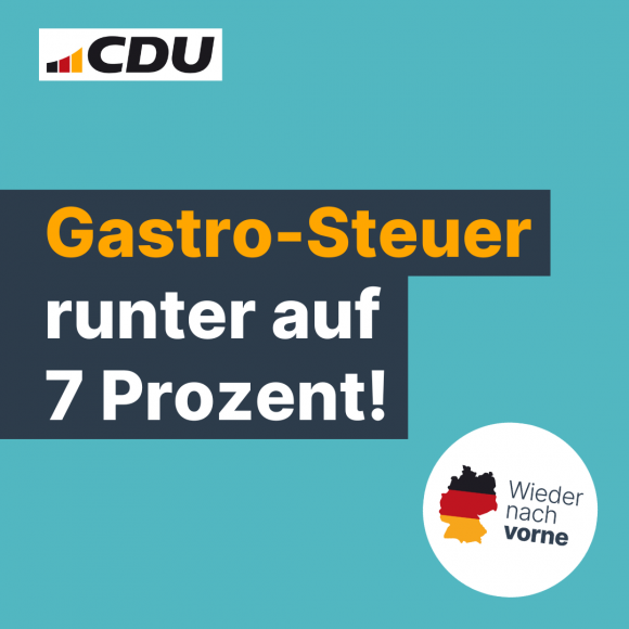 Gastro-Steuer runter auf 7 Prozent