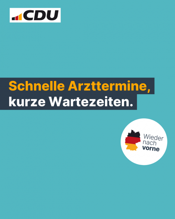 Schnelle Arzttermine, kurze Wartezeiten. (4:5)