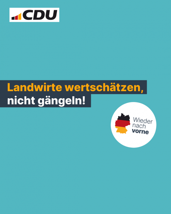 Landwirte wertschätzen, nicht gängeln! (4:5)