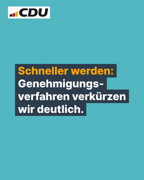 schneller werden Genehmigungsverfahren