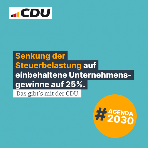 Senkung der Steuerbelastung