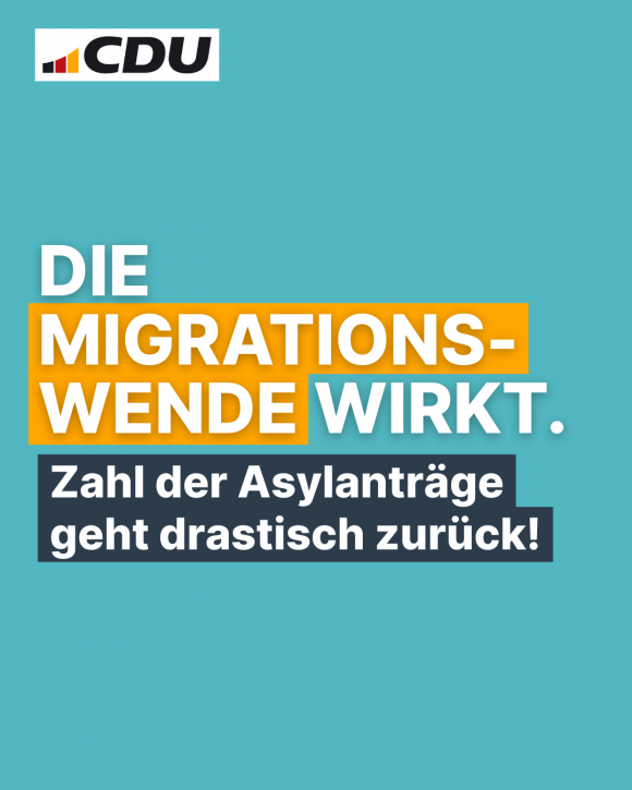 Die Migrationswende wirkt. Zahl der Asylanträge geht drastisch zurück!