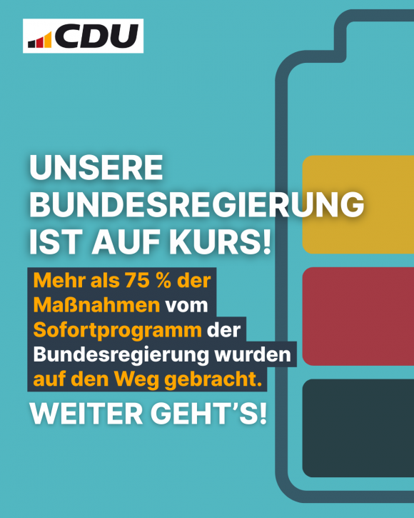 Unsere Bundesregierung ist auf Kurs!
