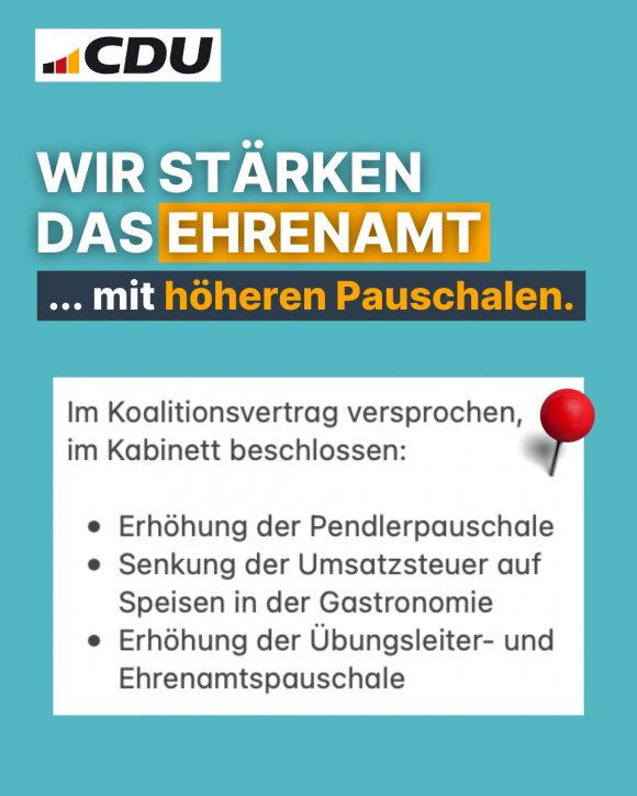 Wir Stärken das Ehrenamt mit höheren Pauschalen.