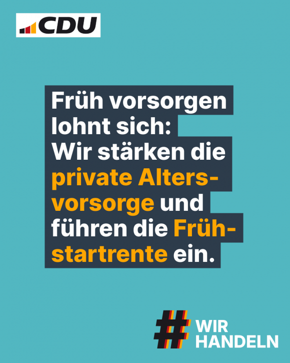 Altersvorsorge Frühstartrente