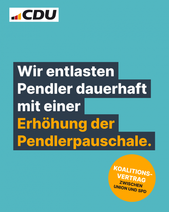 Wir entlasten Pendler dauerhaft mit einer Erhöhung der Pendlerpauschale