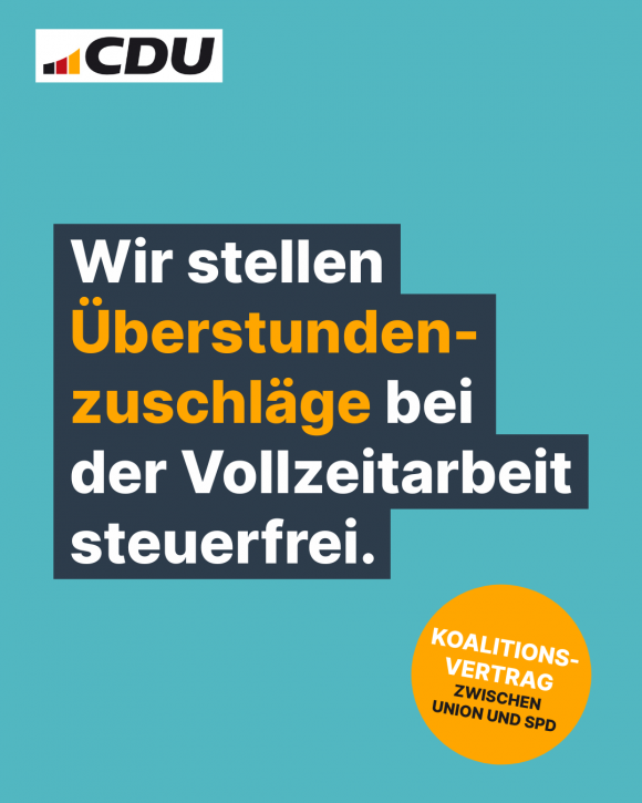 Wir stellen Überstunden- zuschläge bei der Vollzeitarbeit steuerfrei