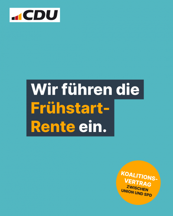 Wir führen die Frühstart-Rente ein