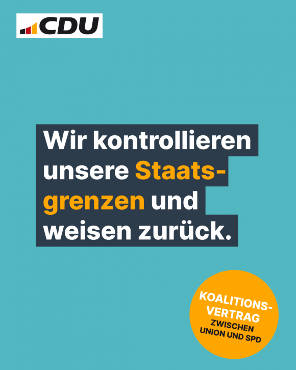 Wir kontrollieren unsere Staatsgrenzen und weisen zurück