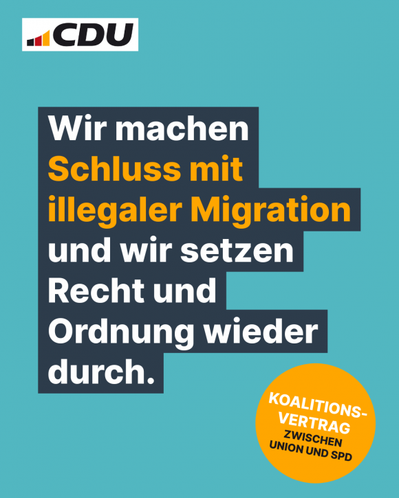 Wir machen Schluss mit illegaler Migration und wir setzen Recht und Ordnung wieder durch