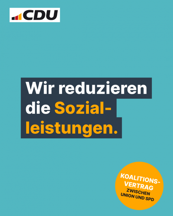 Wir reduzieren die Sozialleistungen