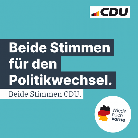 Beide Stimmen für den Politikwechsel.