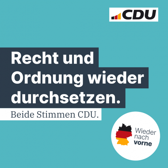 Recht und Ordnung wieder durchsetzen.