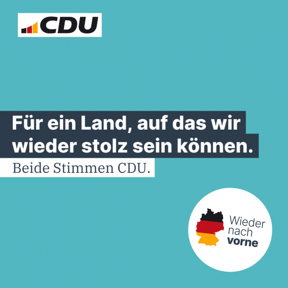 Für ein Land, auf das wir wieder stolz sein können.
