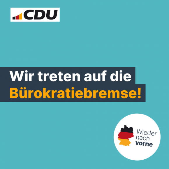 Wir treten auf die Bürokratiebremse!