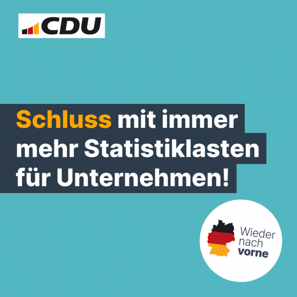 Schluss mit immer mehr Statistiklasten für Unternehmen!
