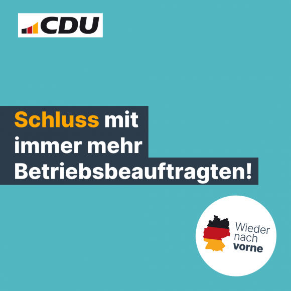 Schluss mit immer mehr Betriebsbeauftragten!