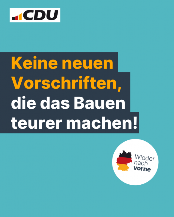 Keine neuen Vorschriften, die das Bauen teurer machen! (4:5)