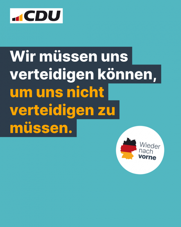 Wir müssen uns verteidigen können, um uns nicht verteidigen zu müssen. (4:5)