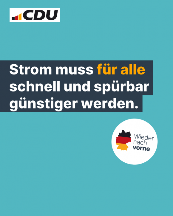 Strom muss für alle schnell und spürbar günstiger werden. (4:5)