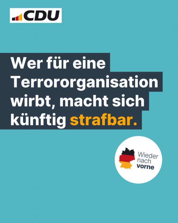 Wer für eine Terrororganisation wirbt, macht sich künftig strafbar. (4:5)
