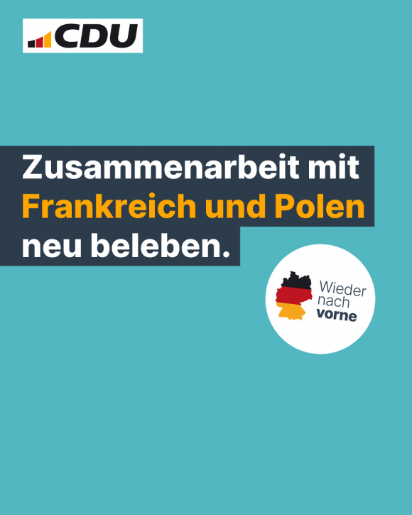 Zusammenarbeit mit Frankreich und Polen neu beleben. (4:5)