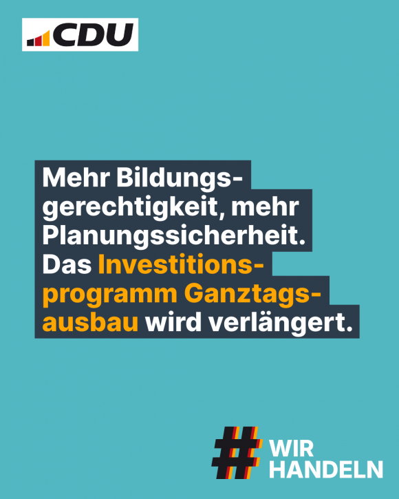 Investitionsprogramm Ganztagsausbau